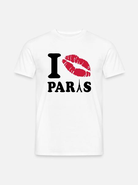 i love paris - Männer T-Shirt - Weiß