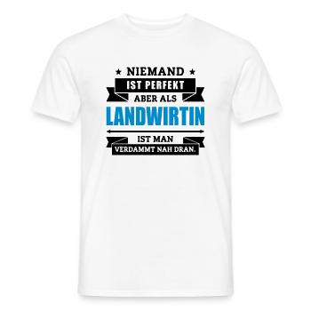 Funshirt Landwirtin - Männer T-Shirt - Weiß - Vorne - AI Model Male 178 dark (178cm)