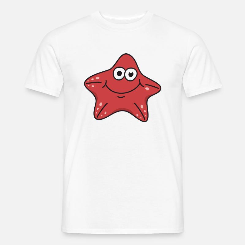 Seestern - Männer T-Shirt - Weiß