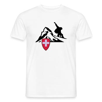 matterhorn schweiz zermatt - Männer T-Shirt - Weiß - Vorne - AI Model Male 178 dark (178cm)