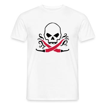 Chilli skull - Männer T-Shirt - Weiß - Vorne - AI Model Male 178 dark (178cm)