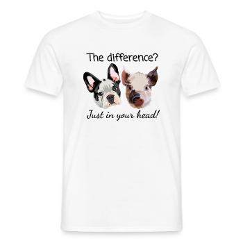 Just in your head- animal welfare - Men's T-Shirt - white - Front - AI Model Male 178 dark (178cm)