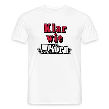 Korn , Party , Weizenkorn ,Klar wie Korn (25) - Männer T-Shirt - Weiß - Vorne - AI Model Male 178 dark (178cm)