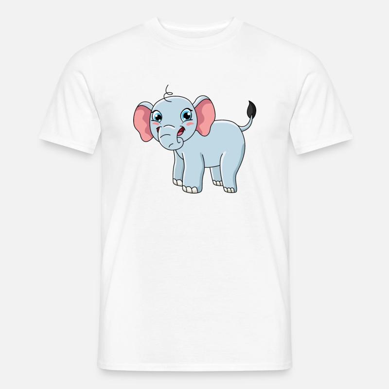 Elefant - Männer T-Shirt - Weiß
