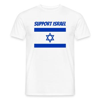 Support Israel - Men's T-Shirt - white - Front - AI Model Male 178 dark (178cm)