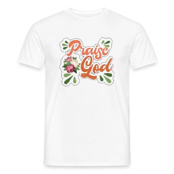Fun Praise God Positive Motivational Blessed Chris - Men's T-Shirt - white - Front - AI Model Male 178 dark (178cm)