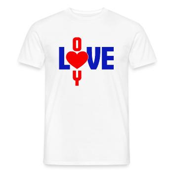 Ich liebe dich - Männer T-Shirt - Weiß - Vorne - AI Model Male 178 dark (178cm)