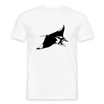 Manta ray 2 - Men's T-Shirt - white - Front - AI Model Male 178 dark (178cm)