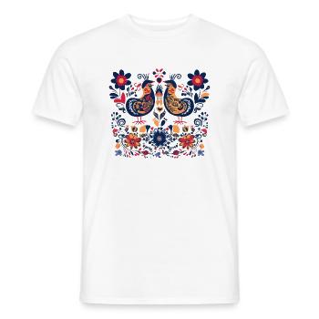 Vintage-Vögel - Männer T-Shirt - Weiß - Vorne - AI Model Male 178 dark (178cm)