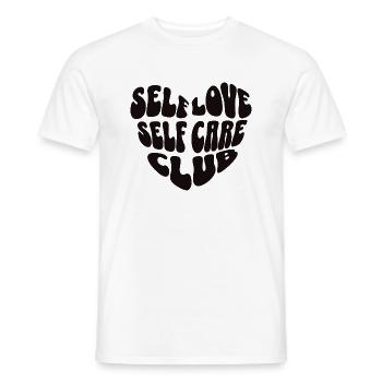 self-love heart - Men's T-Shirt - white - Front - AI Model Male 178 dark (178cm)