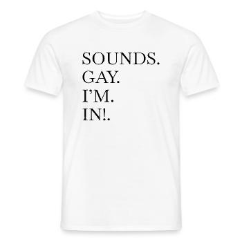 gay rights cool female 50th birthday present idea - Männer T-Shirt - Weiß - Vorne - AI Model Male 178 dark (178cm)