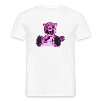 Creepy Teddy Pink - Men's T-Shirt - white - Front - AI Model Male 178 dark (178cm)
