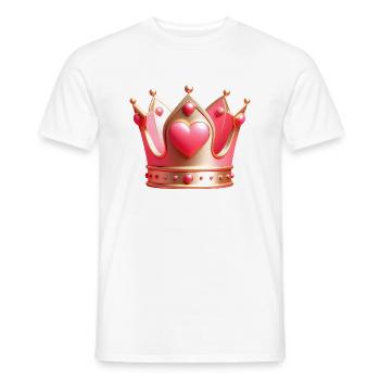 The King of love - Men's T-Shirt - white - Front - AI Model Male 178 dark (178cm)