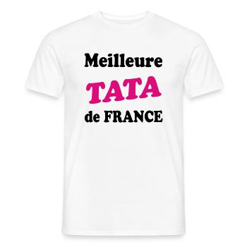 Beste/r/s TATA in Frankreich - Männer T-Shirt - Weiß - Vorne - AI Model Male 178 dark (178cm)