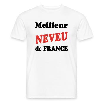 Bedste NEPHEW i Frankrig - Mænd T-shirt - hvid - Foran - AI Model Male 178 dark (178cm)