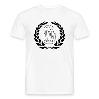 bier wappen 01 - Männer T-Shirt - Weiß - Vorne - AI Model Male 178 dark (178cm)