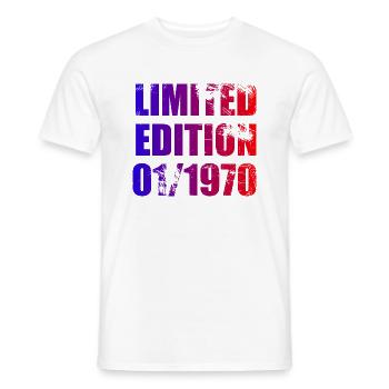 55th Birthday Limited Edition 01/1970 - Men's T-Shirt - white - Front - AI Model Male 178 dark (178cm)