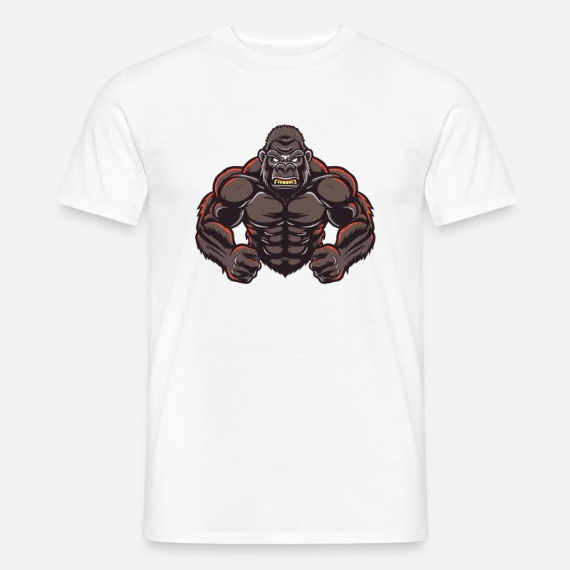 Gorilla Stark Comic - Männer T-Shirt - Weiß