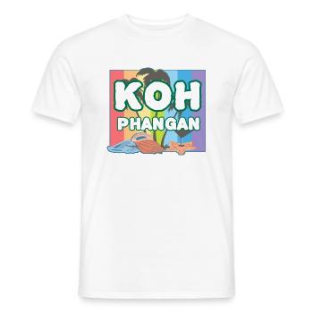 Regenbogen K8h Phangan - Männer T-Shirt - Weiß - Vorne - AI Model Male 178 dark (178cm)