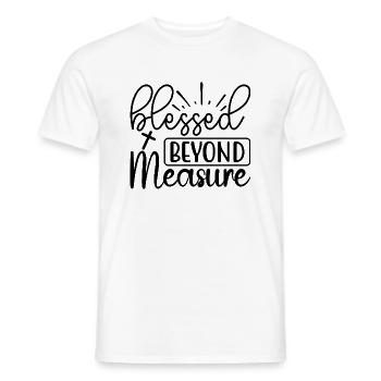 maßlos gesegnet - Männer T-Shirt - Weiß - Vorne - AI Model Male 178 dark (178cm)