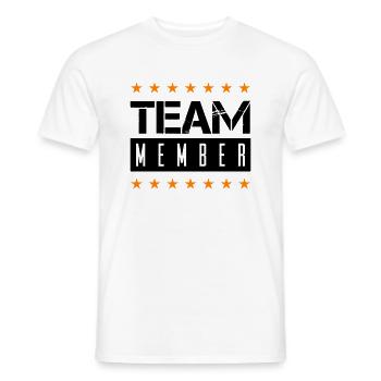 Team Member - Men's T-Shirt - white - Front - AI Model Male 178 dark (178cm)