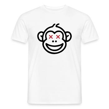 Monkey Party Comic - Men's T-Shirt - white - Front - AI Model Male 178 dark (178cm)