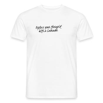 Replace Your Therapist With A Labrador - Men's T-Shirt - white - Front - AI Model Male 178 dark (178cm)