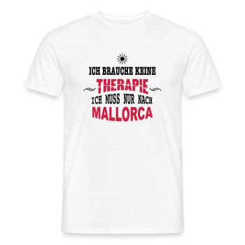 THERAPIE Mallorca SONNE - Männer T-Shirt - Weiß - Vorne - AI Model Male 178 dark (178cm)