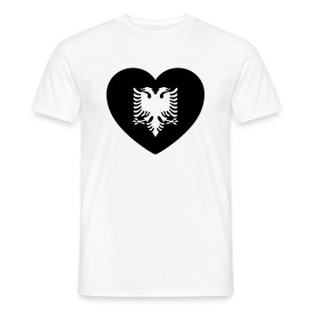 Albanie - T-shirt homme - blanc - Devant - AI Model Male 178 dark (178cm)