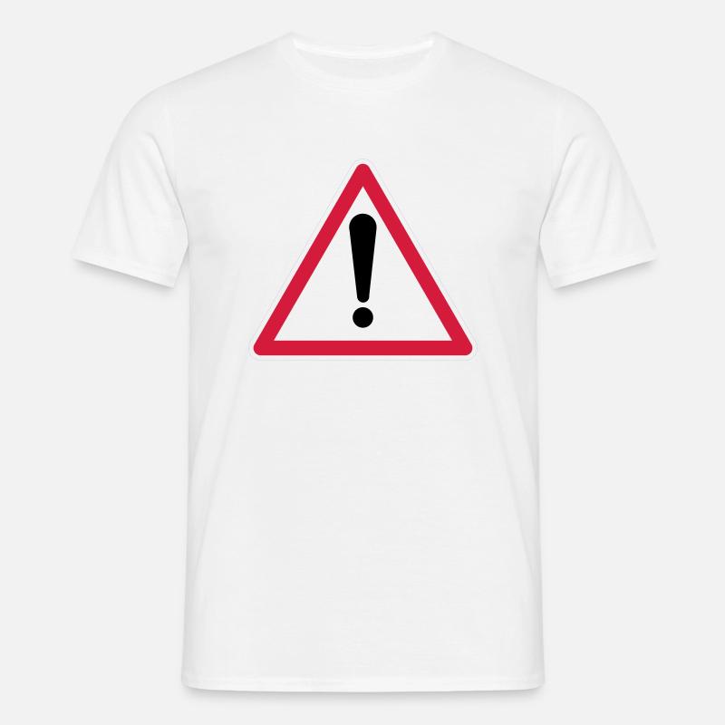 Warning! - Men's T-Shirt - white