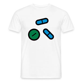 Pillen, Medikamente, Medizin, Drogen - Männer T-Shirt - Weiß - Vorne - AI Model Male 178 dark (178cm)