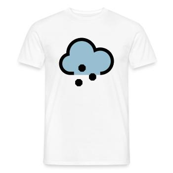 Icône ou icône de météo Neige et giboulée - T-shirt homme - blanc - Devant - AI Model Male 178 dark (178cm)