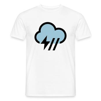 Storm, storm cloud icon, icon - Men's T-Shirt - white - Front - AI Model Male 178 dark (178cm)