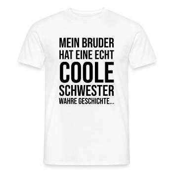 Mon frère a une sœur cool. - T-shirt homme - blanc - Devant - AI Model Male 178 dark (178cm)