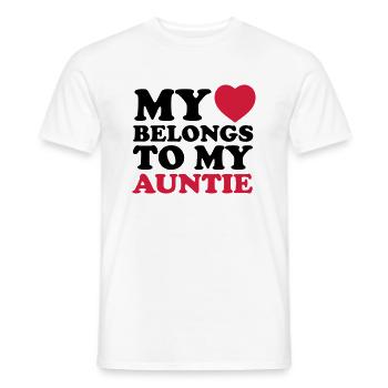 MHBTM auntie - Men's T-Shirt - white - Front - AI Model Male 178 dark (178cm)