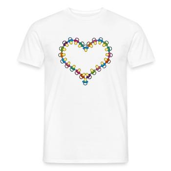 Herz aus Schnullern - Männer T-Shirt - Weiß - Vorne - AI Model Male 178 dark (178cm)