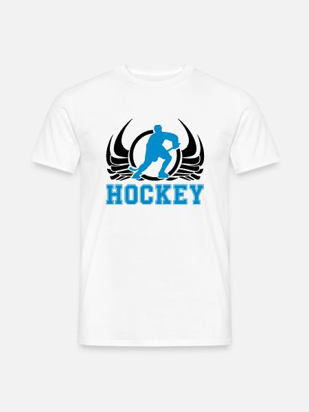 hockey design 001 - Männer T-Shirt - Weiß