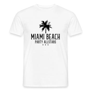 miami beach party allstars - Männer T-Shirt - Weiß - Vorne - AI Model Male 178 dark (178cm)