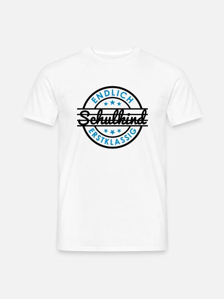 Erstklassig (Schulkind) - Männer T-Shirt - Weiß