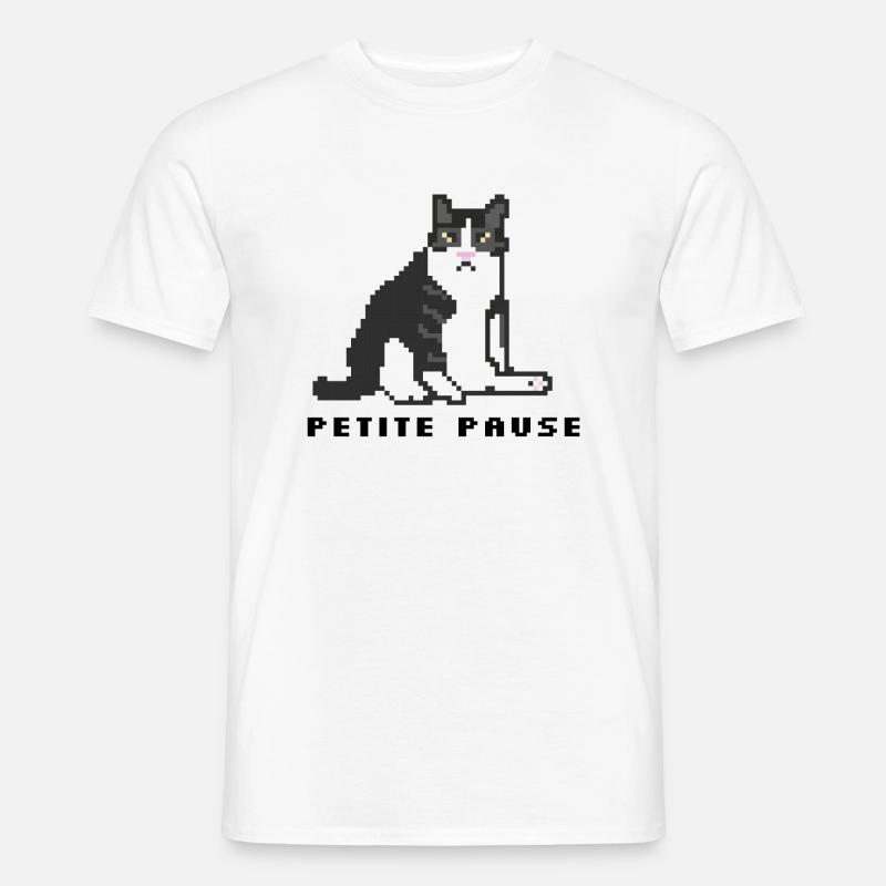 große katze - Männer T-Shirt - Weiß