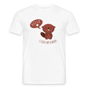 I love my daddy-cadeau naissance papa père - T-shirt homme - blanc - Devant - AI Model Male 178 dark (178cm)
