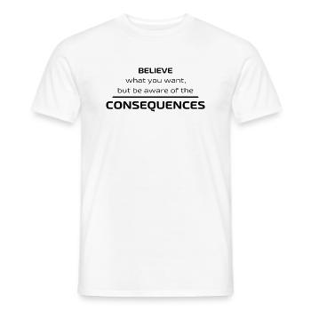 Conspiracy Poker Faith Mindset Gift - Men's T-Shirt - white - Front - AI Model Male 178 dark (178cm)