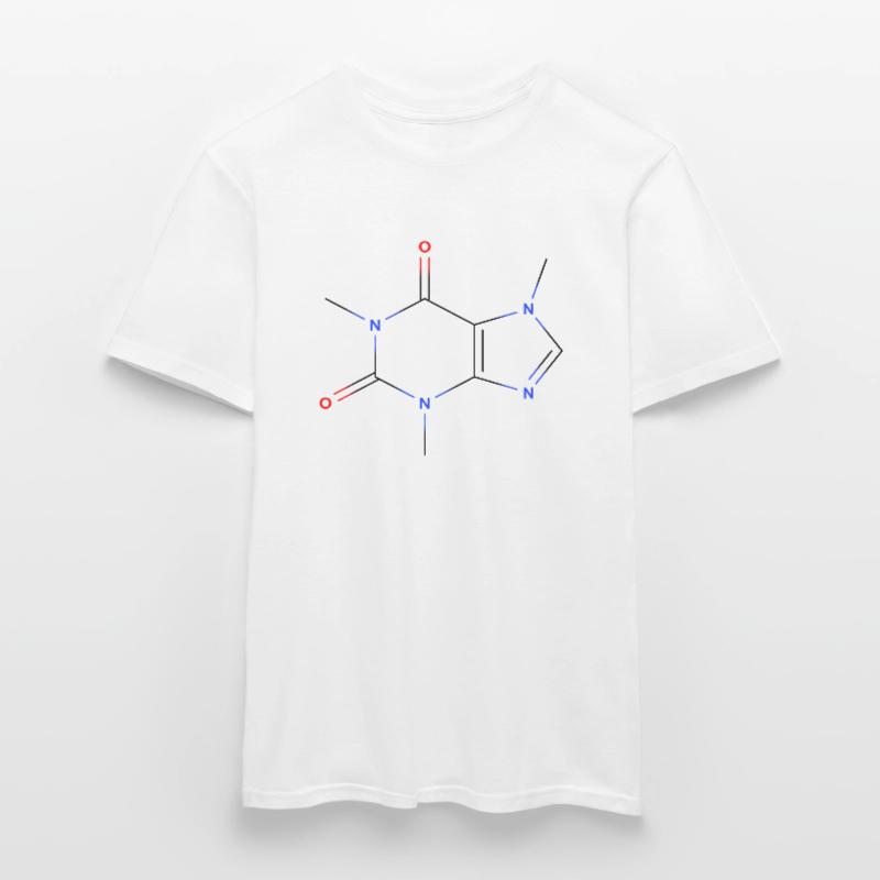 Caffeine Molecule - Colored Structural Formula Men's T-Shirt