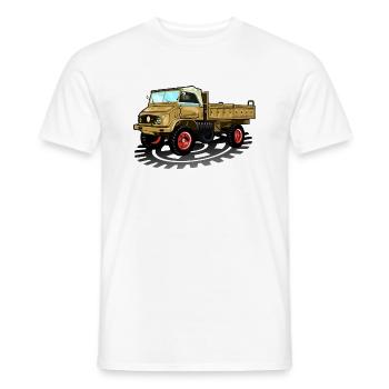 Unimog - Oldtimer - Offroad - Universal Motorgerät - Männer T-Shirt - Weiß - Vorne - AI Model Male 178 dark (178cm)