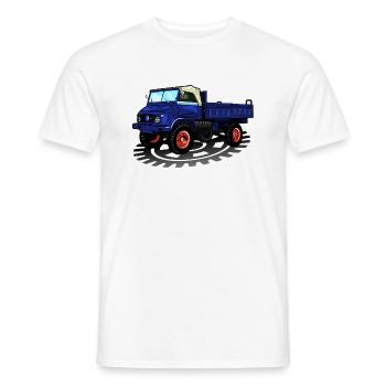 Unimog - Oldtimer - Offroad - Universal Motorgerät - Männer T-Shirt - Weiß - Vorne - AI Model Male 178 dark (178cm)