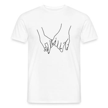 Hände Paar Love - Männer T-Shirt - Weiß - Vorne - AI Model Male 178 dark (178cm)