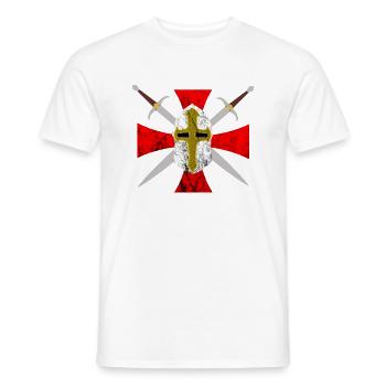Tempel Ritter Kreuz Templerorden Templer Knights R - Männer T-Shirt - Weiß - Vorne - AI Model Male 178 dark (178cm)