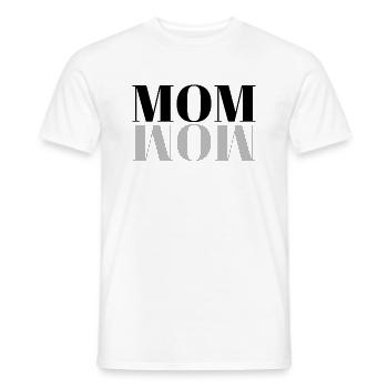 MOM WOW cadeau maman - T-shirt homme - blanc - Devant - AI Model Male 178 dark (178cm)