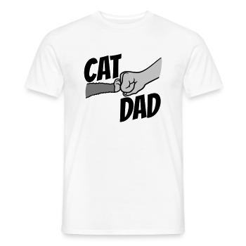 Conception du logo Cat Dad - T-shirt homme - blanc - Devant - AI Model Male 178 dark (178cm)