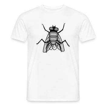 Conception de petits insectes mouches domestiques - T-shirt homme - blanc - Devant - AI Model Male 178 dark (178cm)
